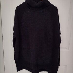 Lillusory XL Black Turtleneck Sweater NWT Tag Cord Attached Oversized Knit
